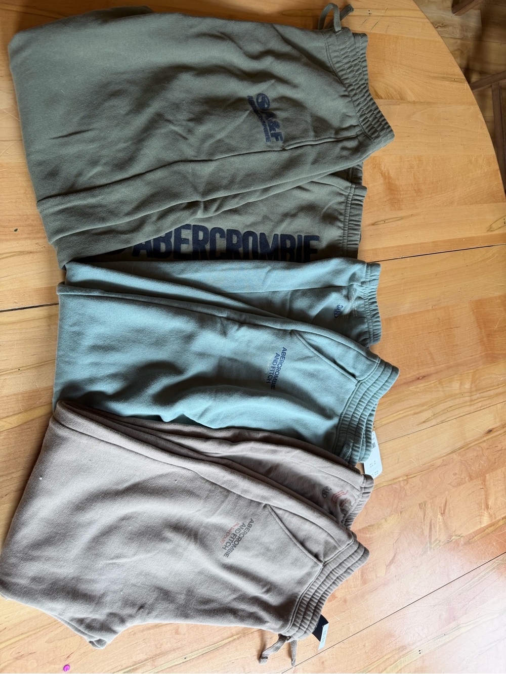 Abercrombie kids Casual Drawstring Shorts in Sage, Teal, Olive, and Tan